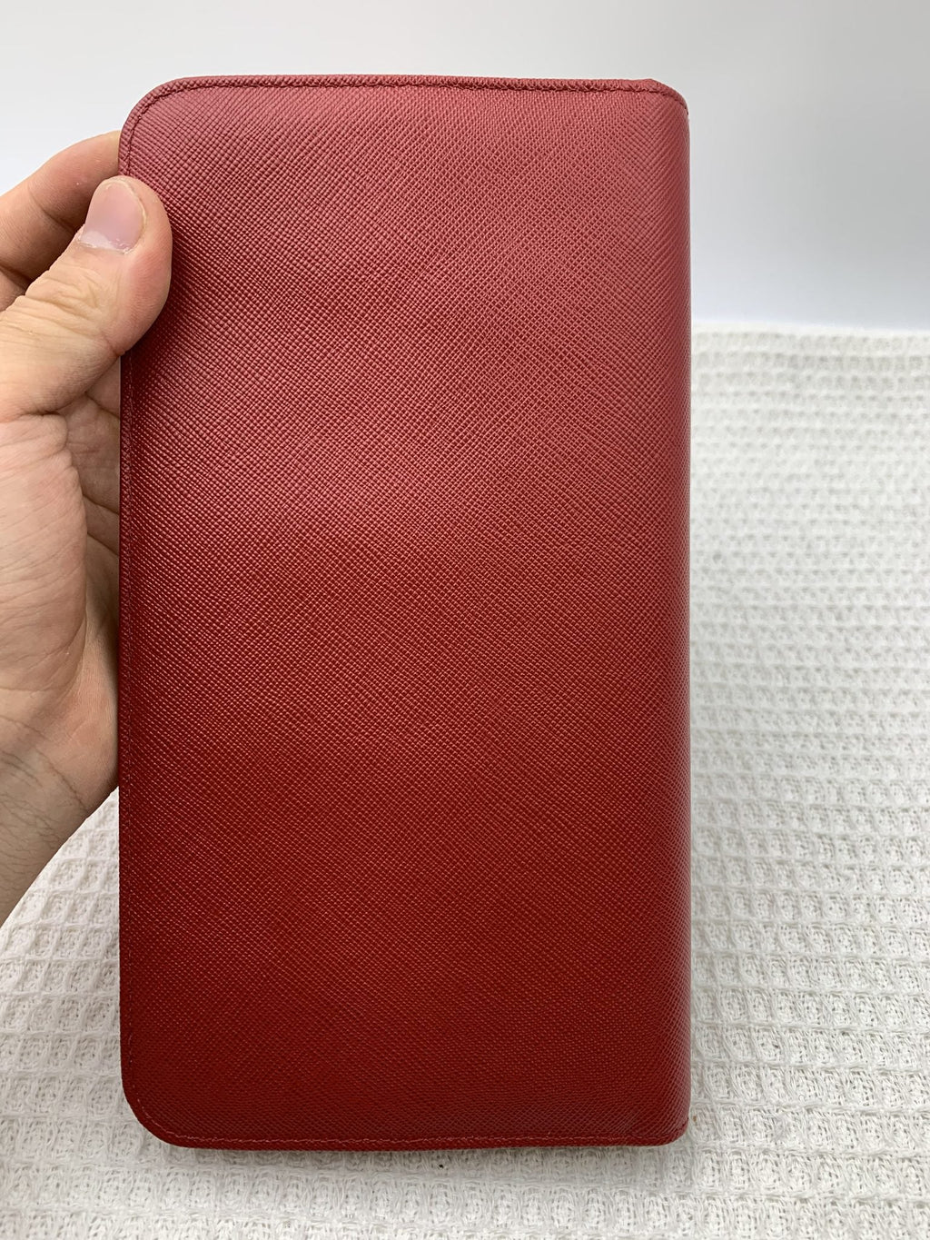Prada Red Saffiano Leather Continental Wallet - view 2 - item 0051054
