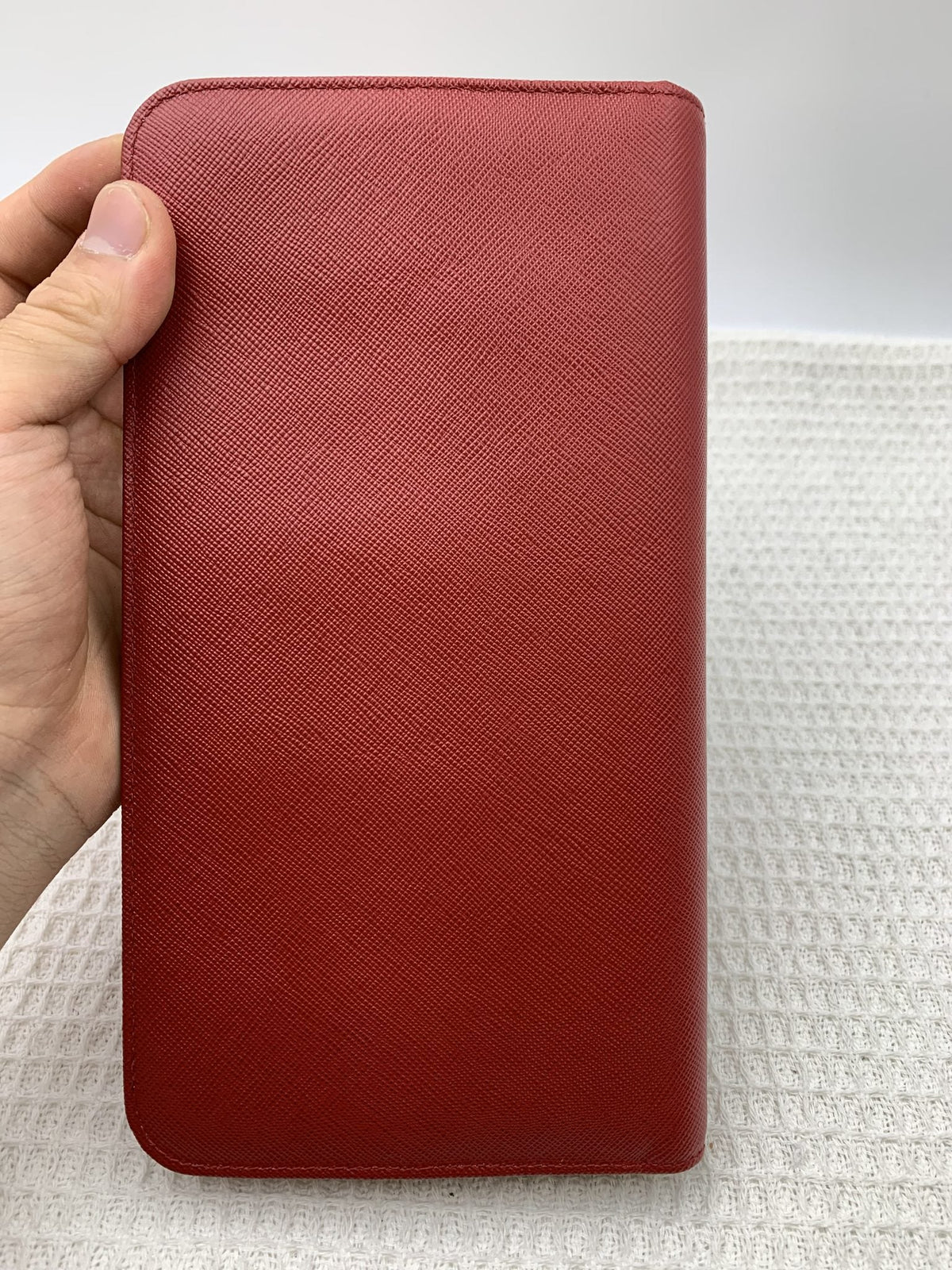 Prada Red Saffiano Leather Continental Wallet - view 2 - item 0051054