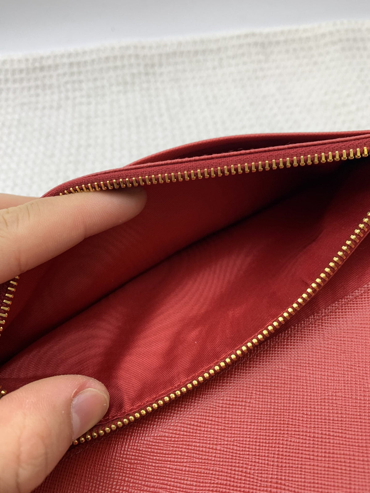 Prada Red Saffiano Leather Continental Wallet - view 5 - item 0051054