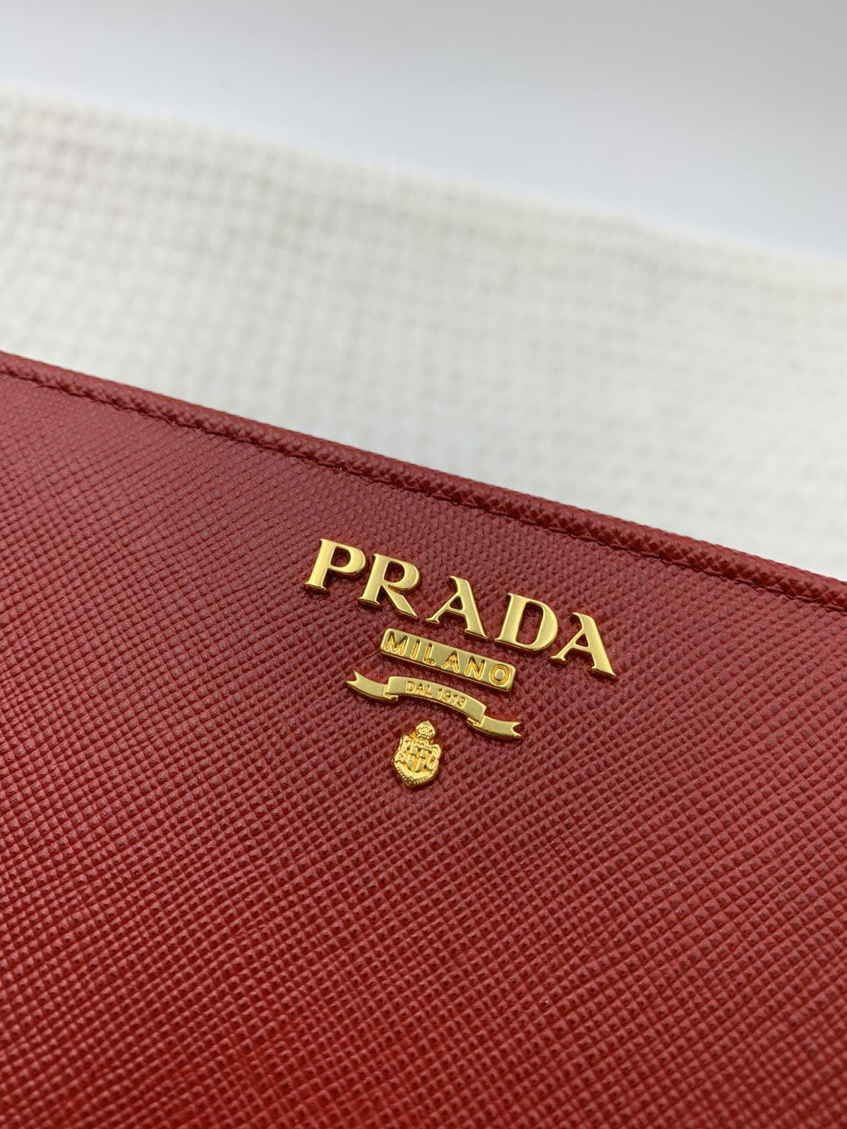 Prada Red Saffiano Leather Continental Wallet - view 8 - item 0051054