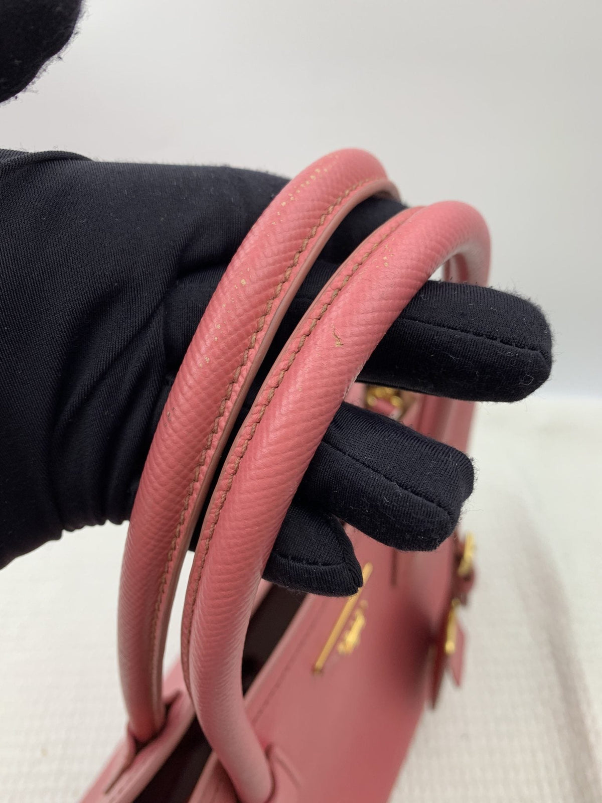 Prada Saffiano Cuir Double Tote Pink Leather Bag - view 6 - item 0073101