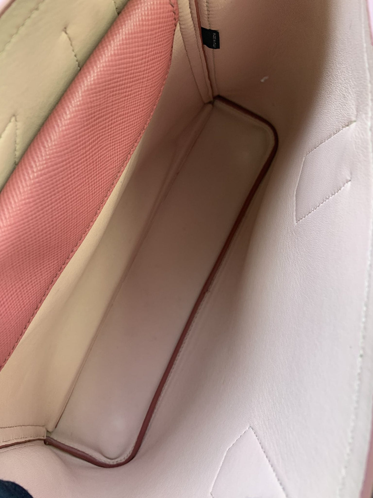 Prada Saffiano Cuir Double Tote Pink Leather Bag - view 8 - item 0073101