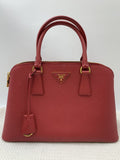 Prada Saffiano Lux Red Leather Bauletto Bag - view 1 - item 0271021