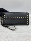 Valentino Garavani Rockstud Black Leather Wristlet Wallet - view 1 - item 0256139