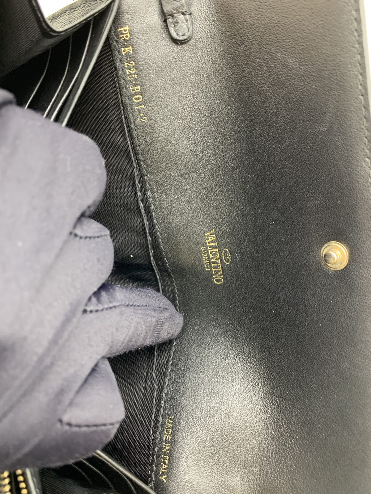 Valentino Garavani Rockstud Black Leather Wristlet Wallet - view 5 - item 0256139
