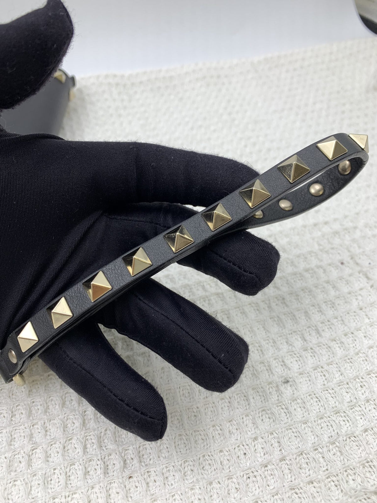 Valentino Garavani Rockstud Black Leather Wristlet Wallet - view 6 - item 0256139