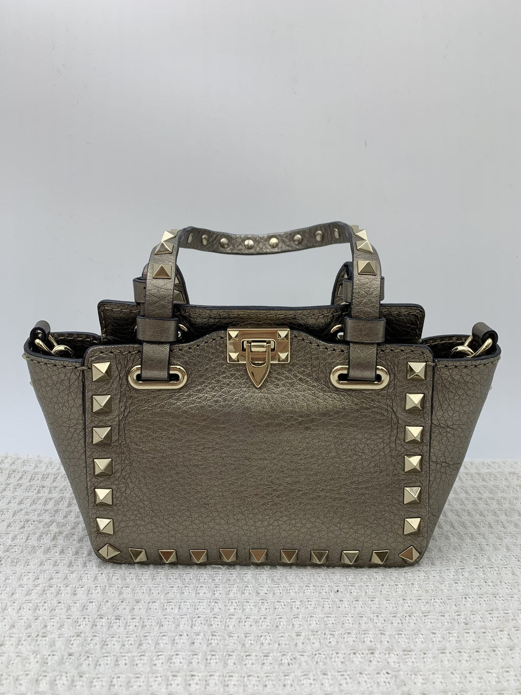 Valentino Garavani Rockstud Metallic Leather Mini Tote - view 1 - item 0137041