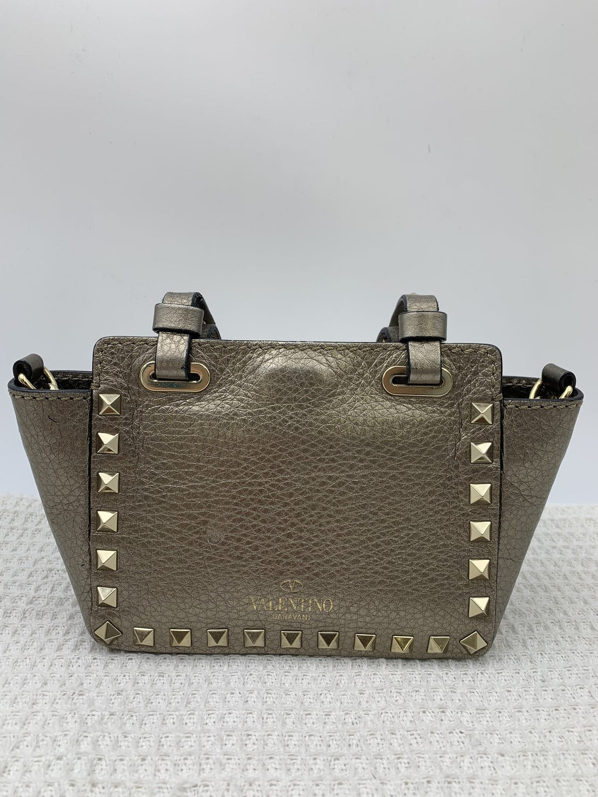 Valentino Garavani Rockstud Metallic Leather Mini Tote - view 2 - item 0137041