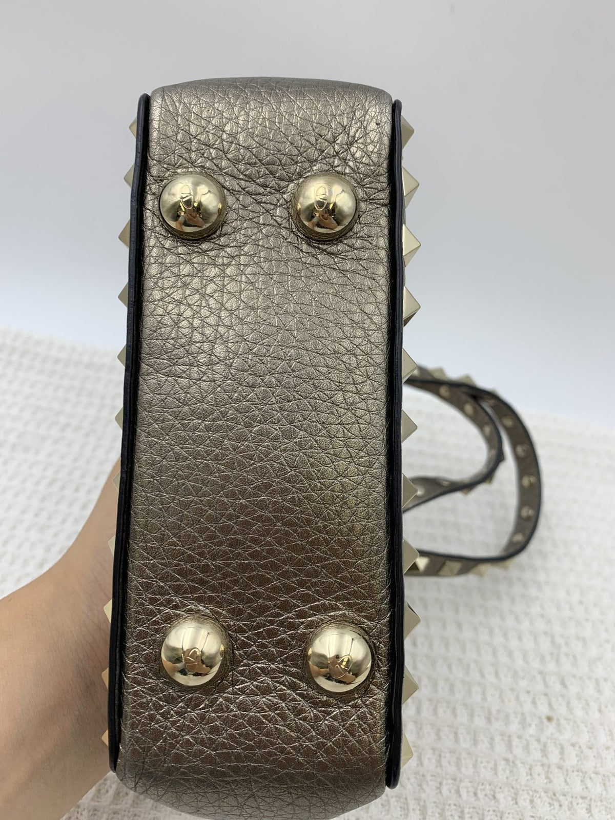 Valentino Garavani Rockstud Metallic Leather Mini Tote - view 3 - item 0137041