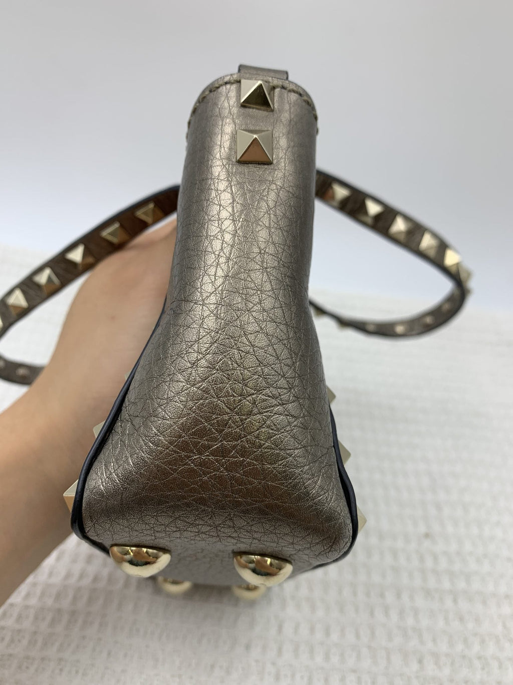 Valentino Garavani Rockstud Metallic Leather Mini Tote - view 5 - item 0137041