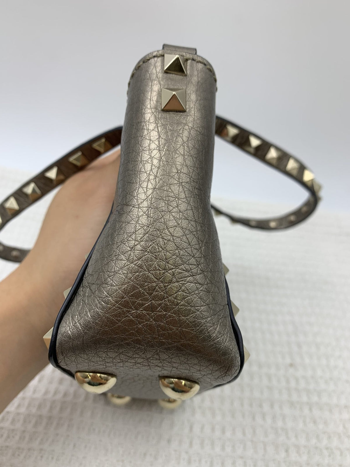 Valentino Garavani Rockstud Metallic Leather Mini Tote - view 5 - item 0137041