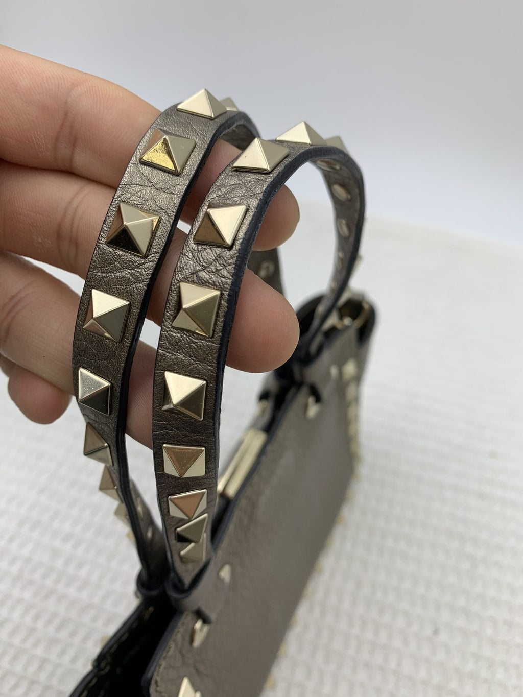 Valentino Garavani Rockstud Metallic Leather Mini Tote - view 6 - item 0137041